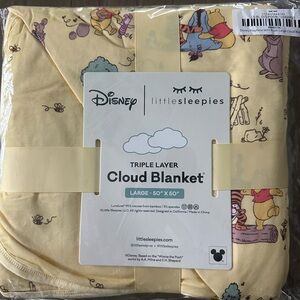 *New* Little Sleepies Disney Winnie the Pooh Large Cloud Blanket Tigger Piglet